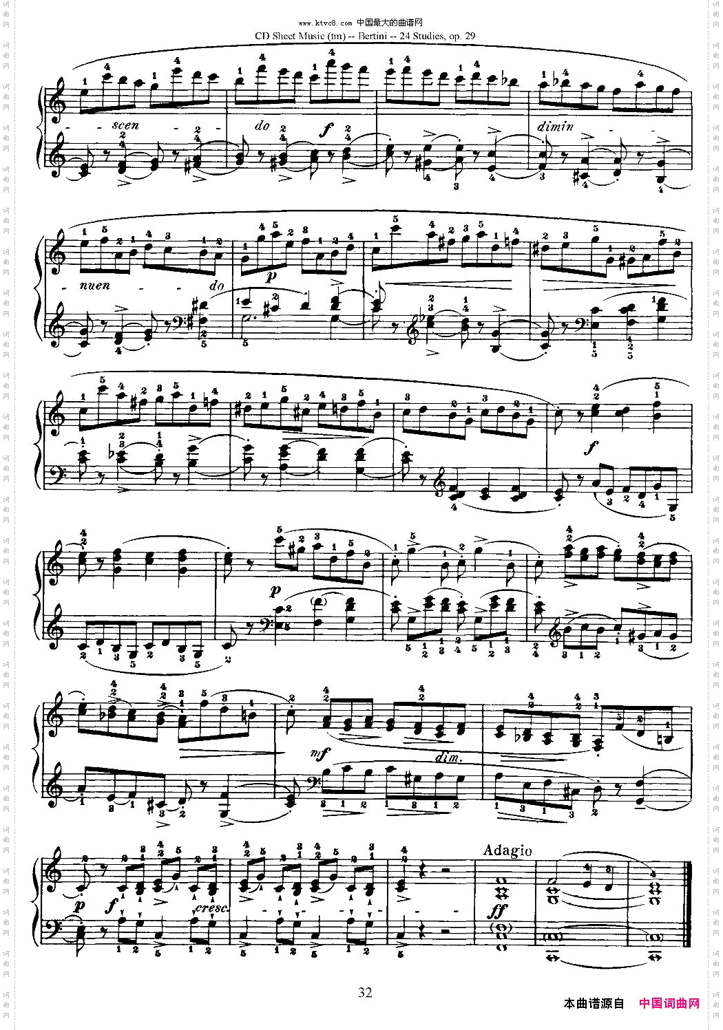 贝伦斯24首钢琴练习曲21—24