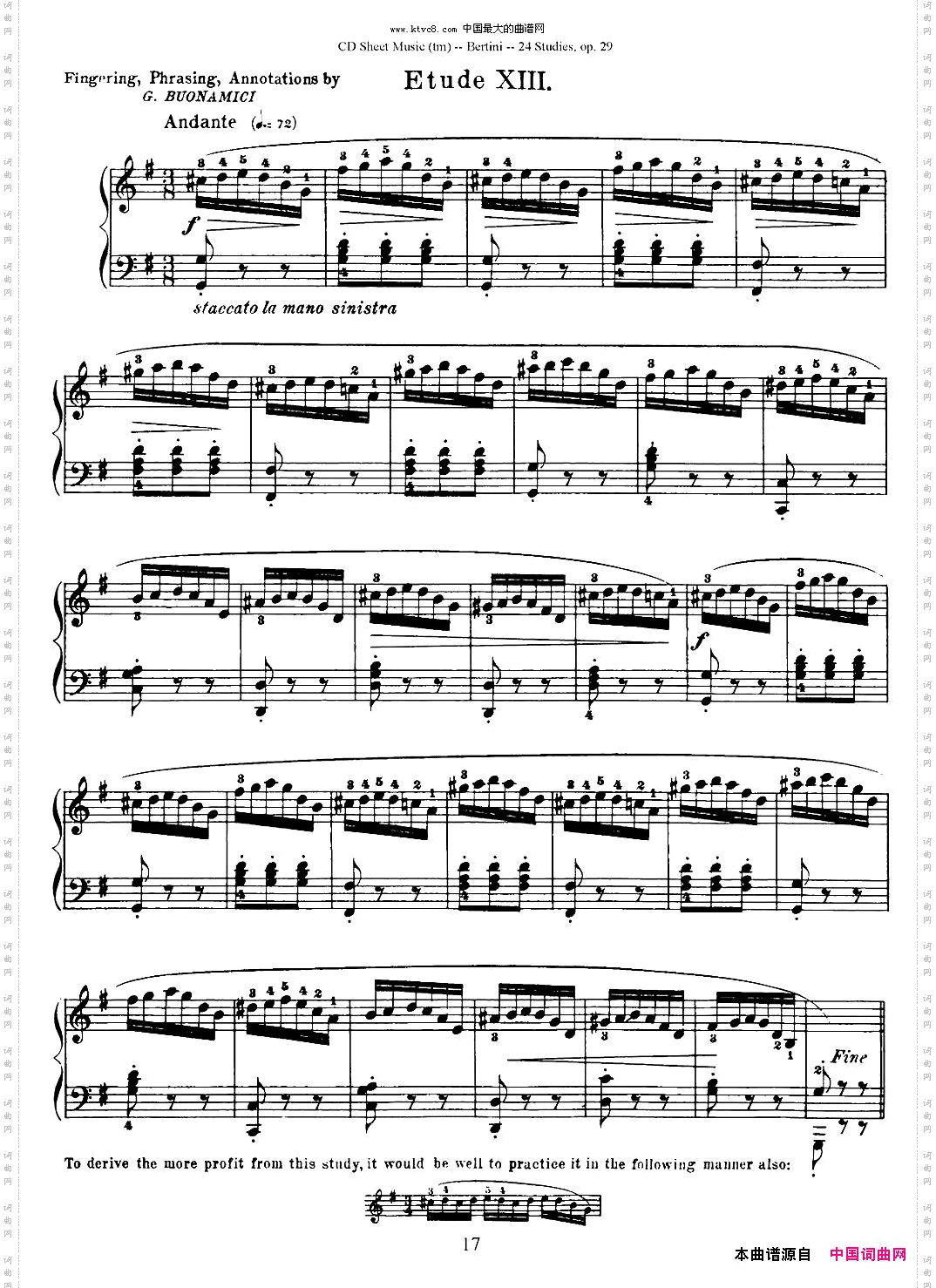 贝伦斯24首钢琴练习曲11—15