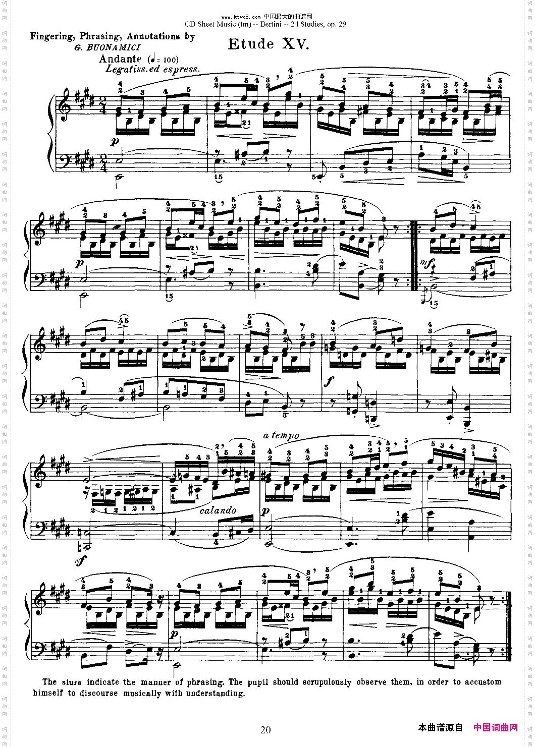 贝伦斯24首钢琴练习曲11—15