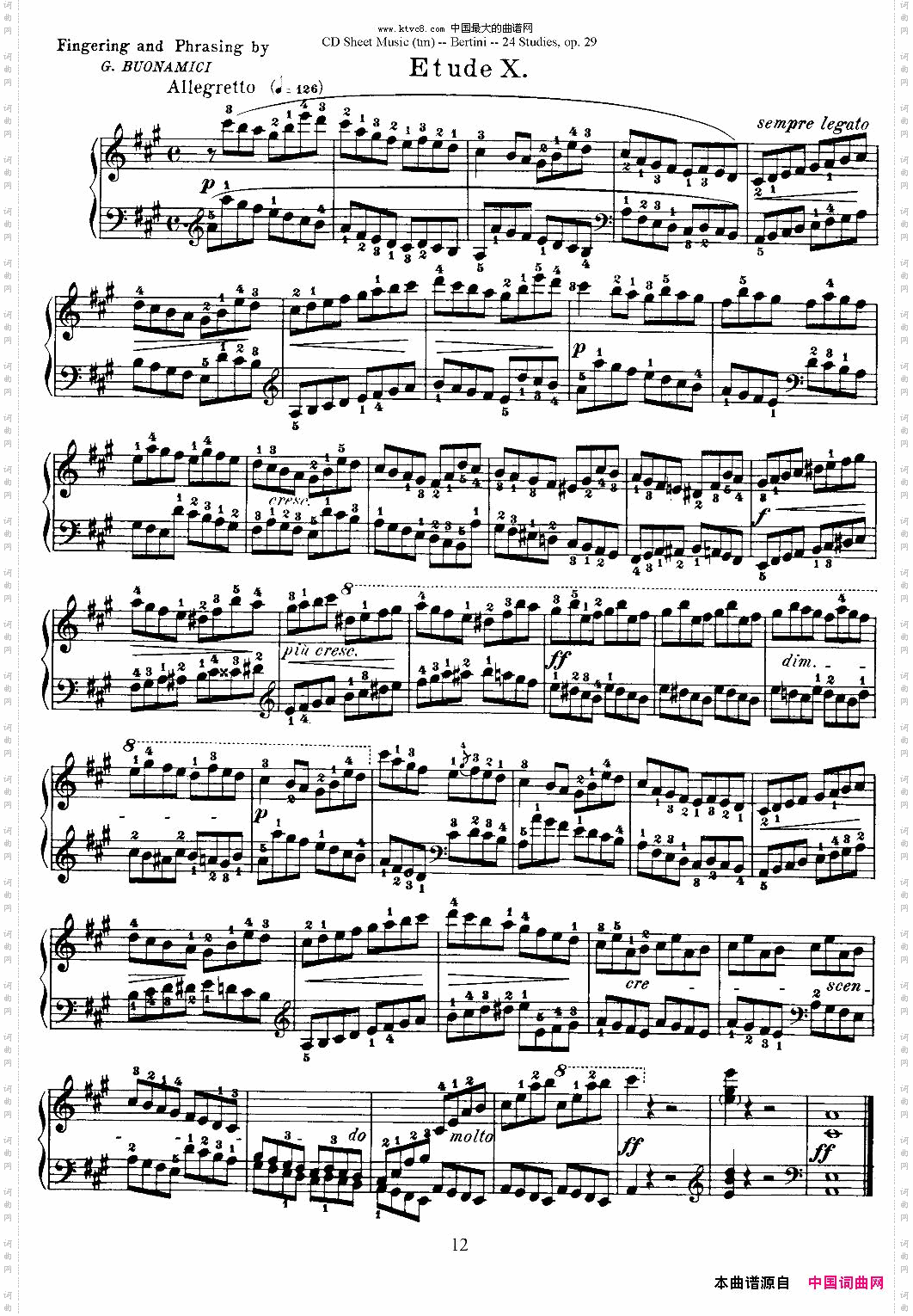 贝伦斯24首钢琴练习曲6—10