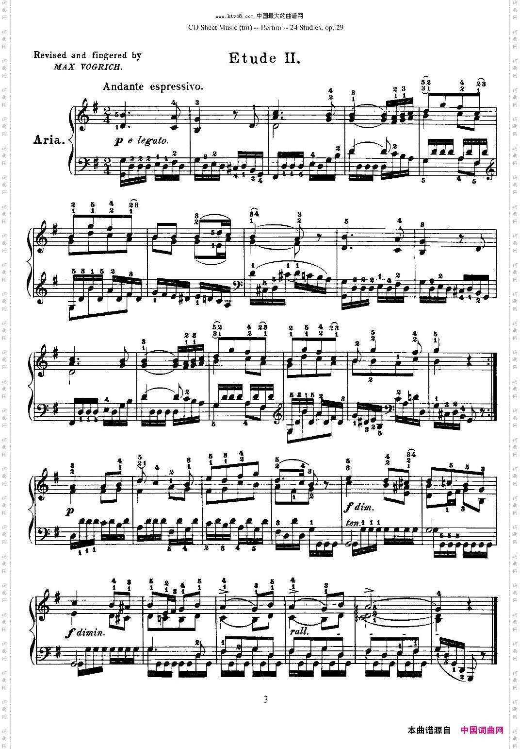 贝伦斯24首钢琴练习曲1—5