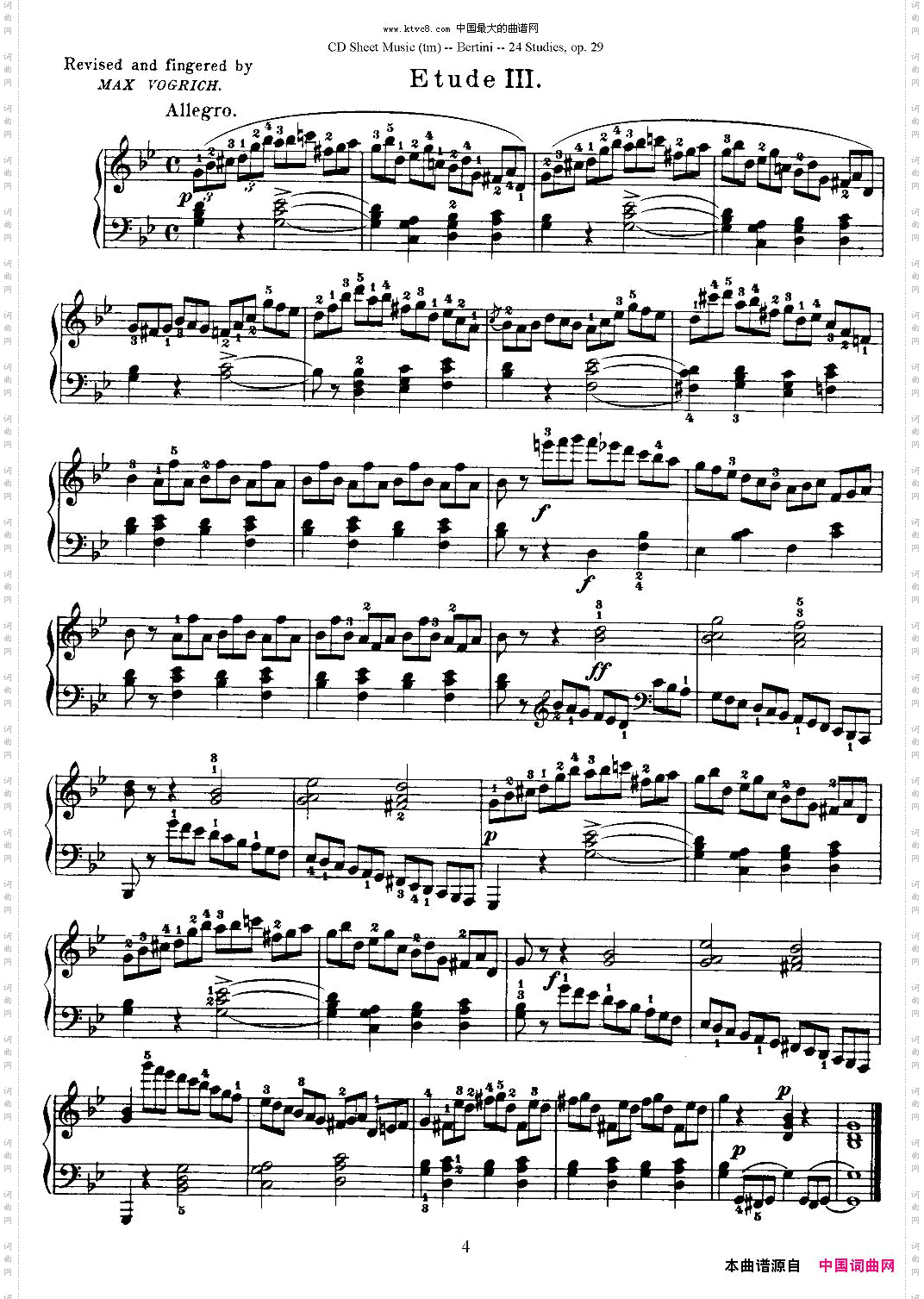 贝伦斯24首钢琴练习曲1—5