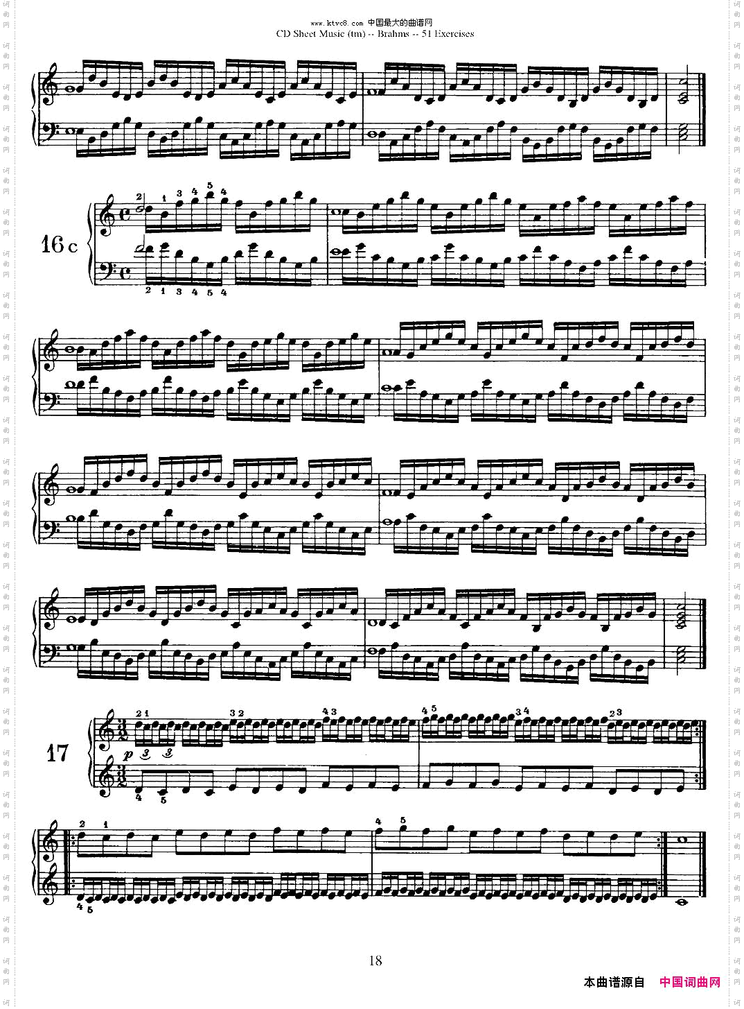 勃拉姆斯-51首练习曲13—24