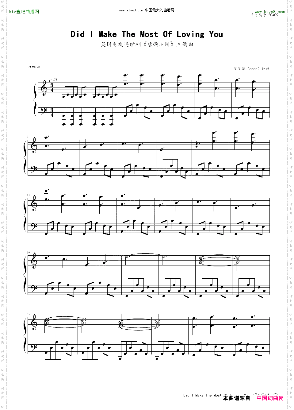 DidIMaketheMostofLovingYou唐顿庄园主题曲