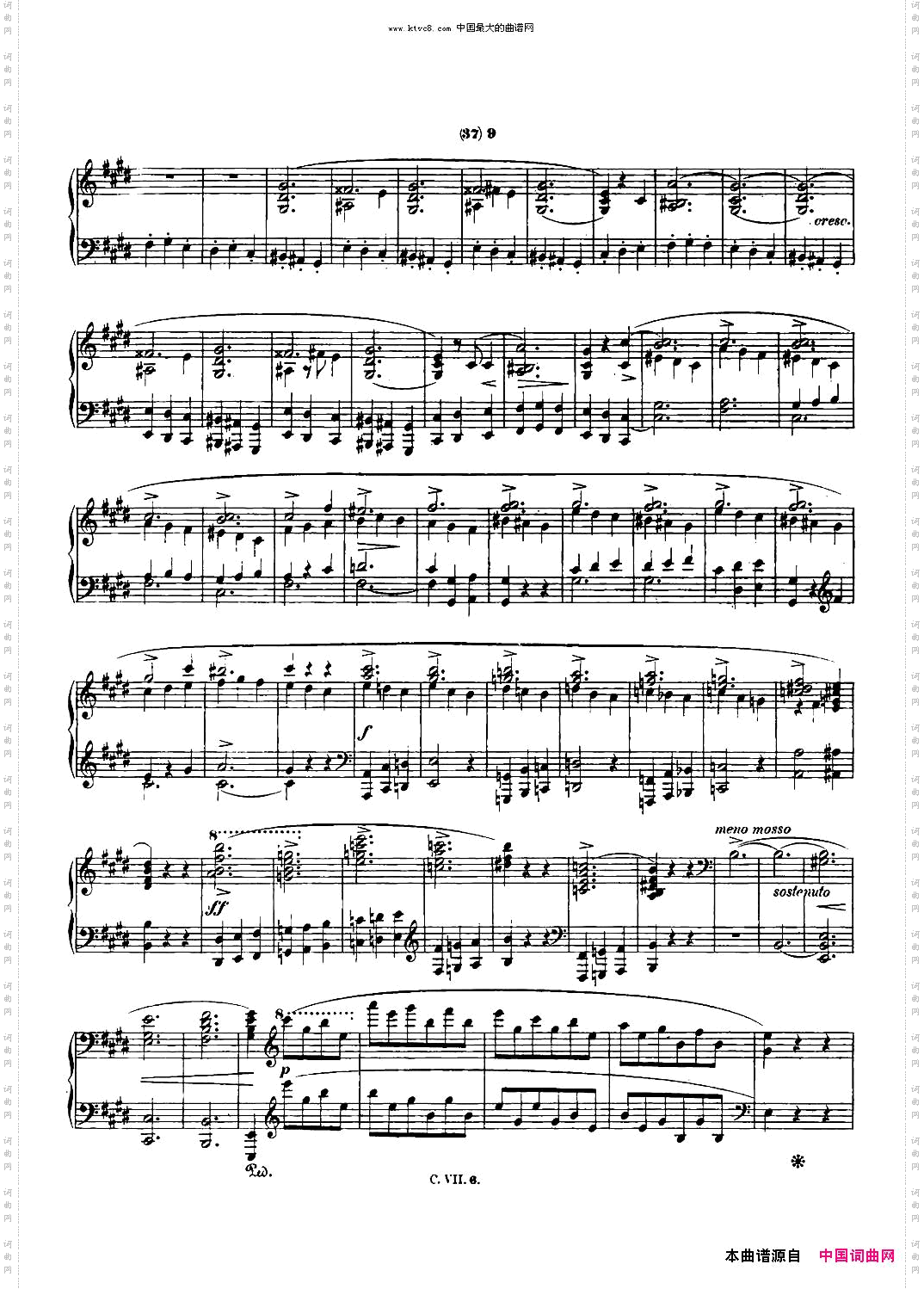 肖邦钢琴谐谑曲ChopinScherzoNo.3升c小调，Op.39