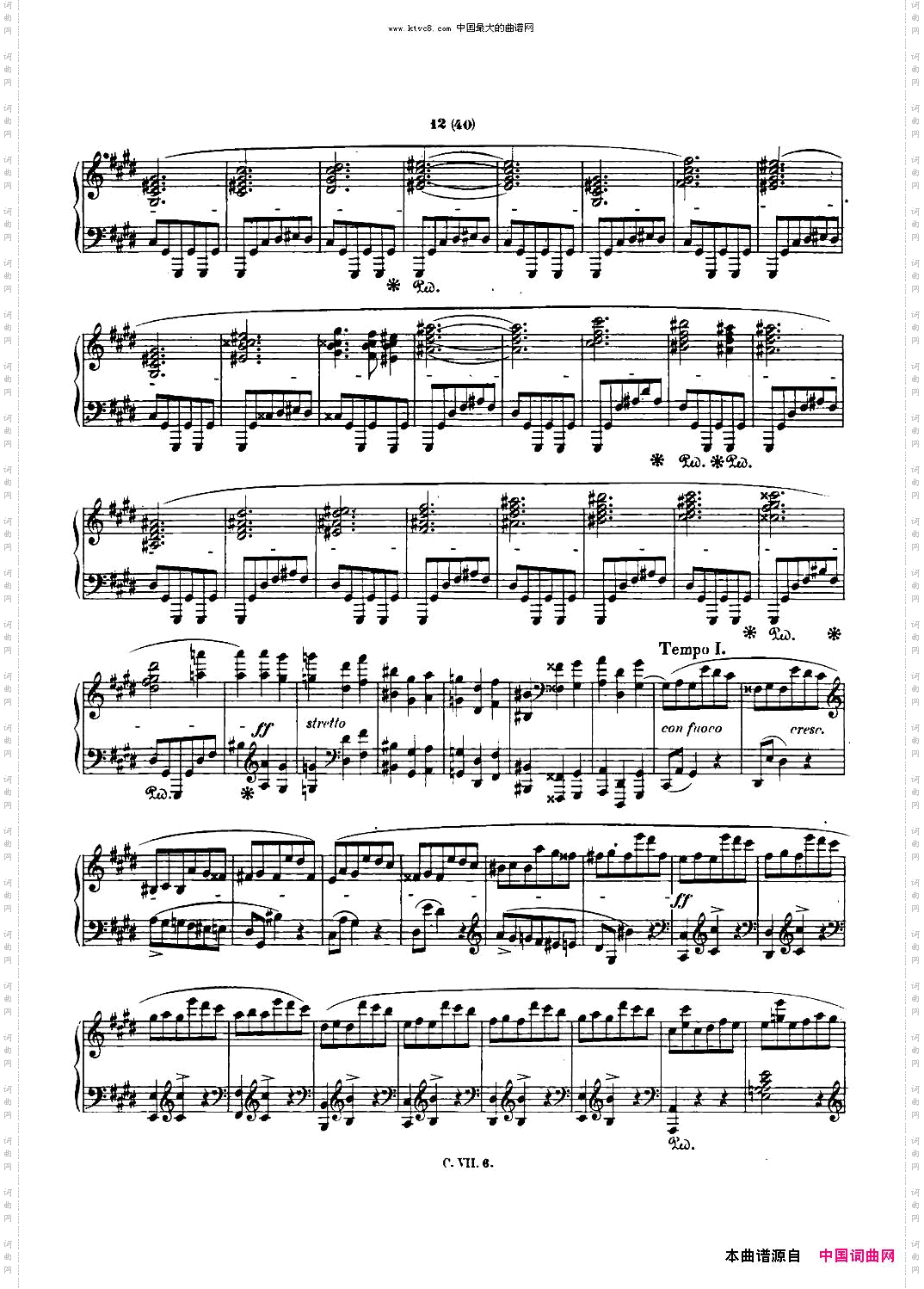 肖邦钢琴谐谑曲ChopinScherzoNo.3升c小调，Op.39