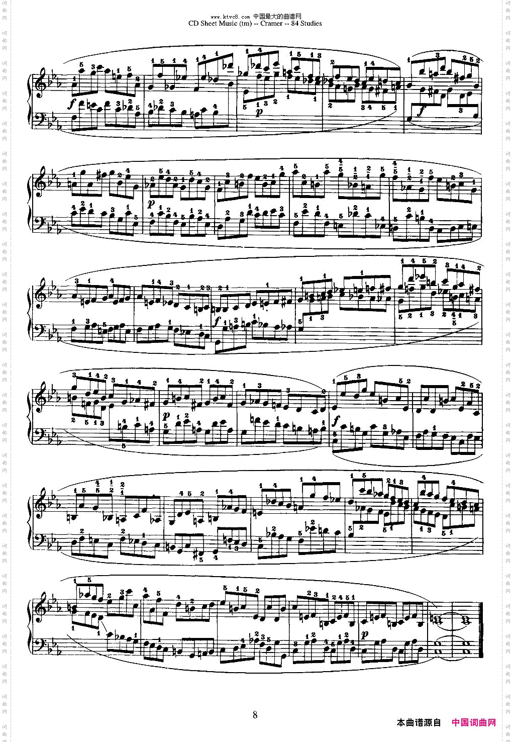 Cramer-84exercices1—5克拉莫84首钢琴练习曲