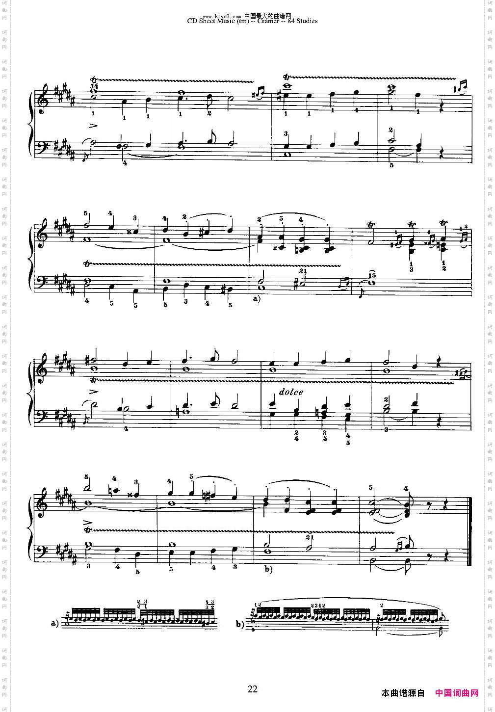 Cramer-84exercices11—15克拉莫84首钢琴练习曲