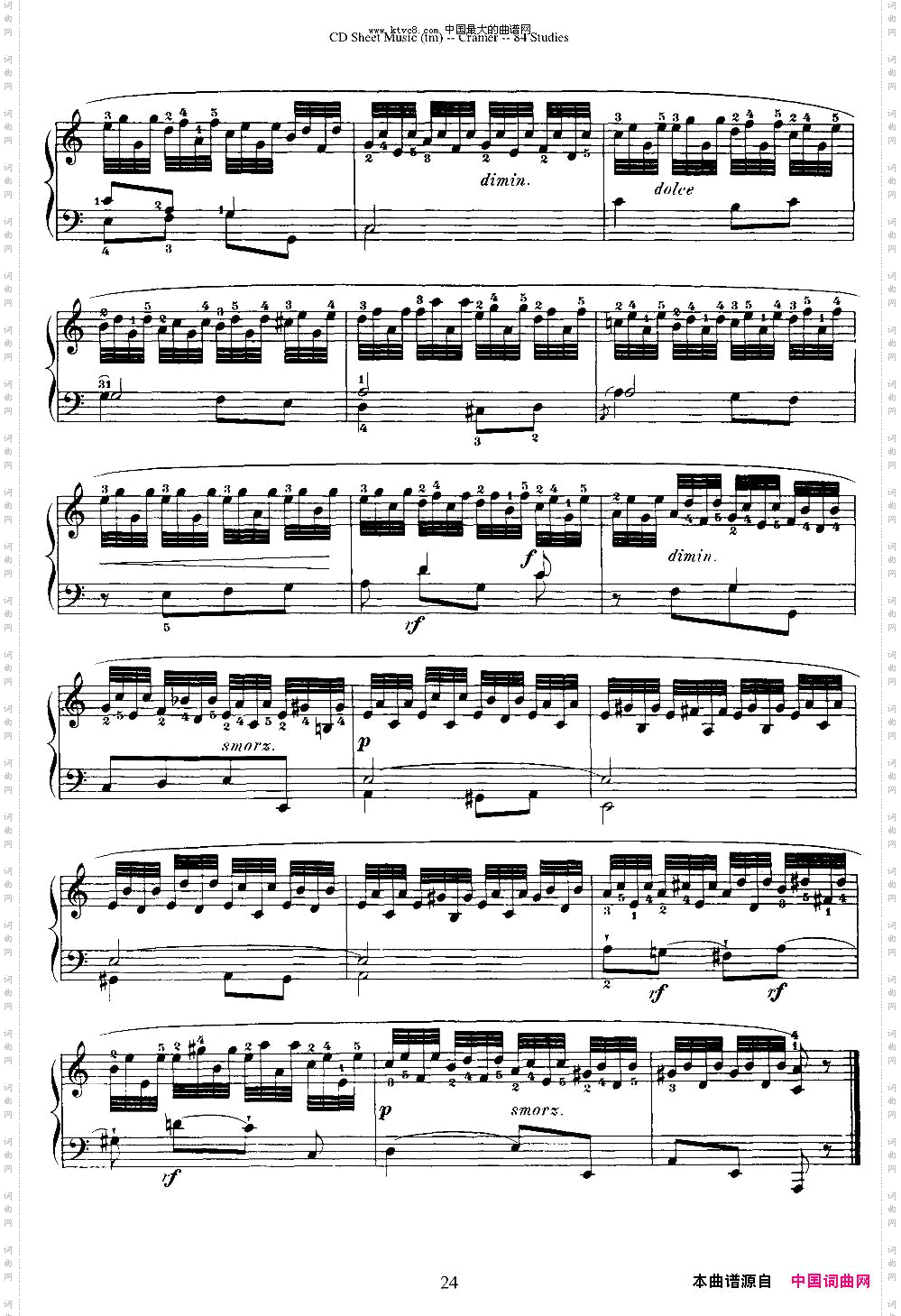 Cramer-84exercices11—15克拉莫84首钢琴练习曲