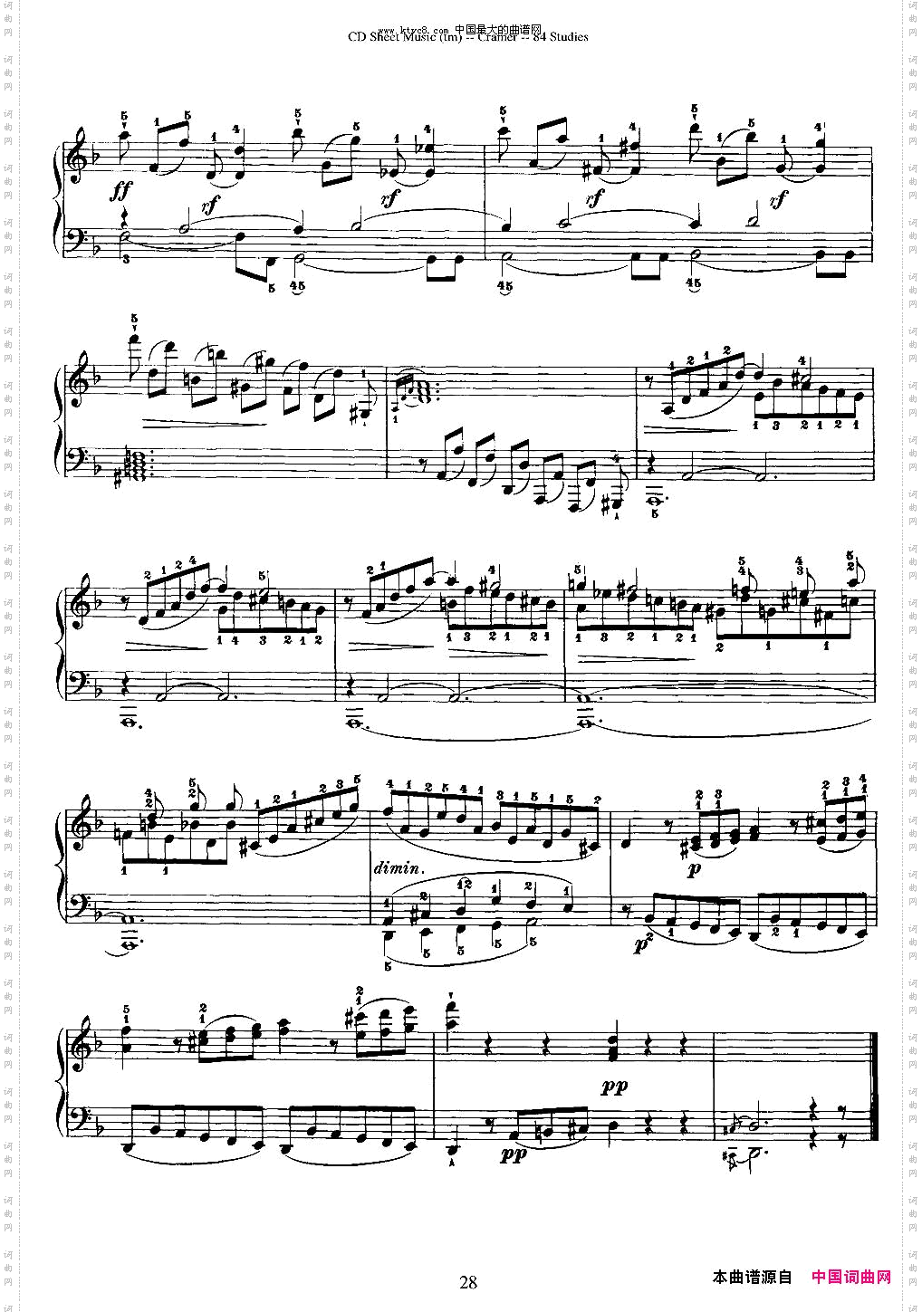 Cramer-84exercices11—15克拉莫84首钢琴练习曲