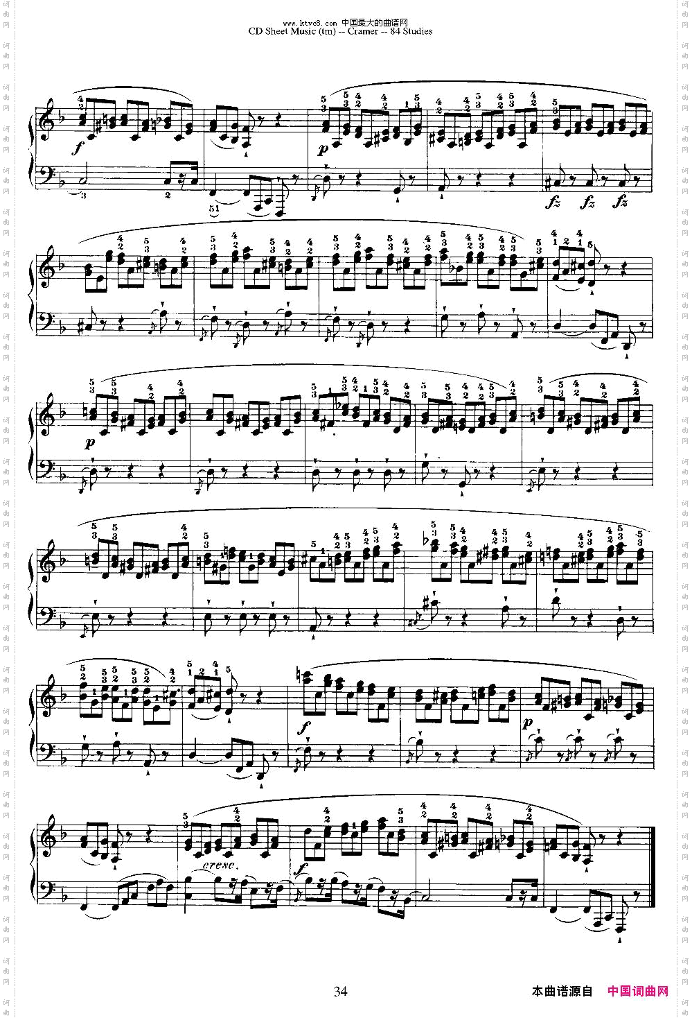 Cramer-84exercices16—20克拉莫84首钢琴练习曲