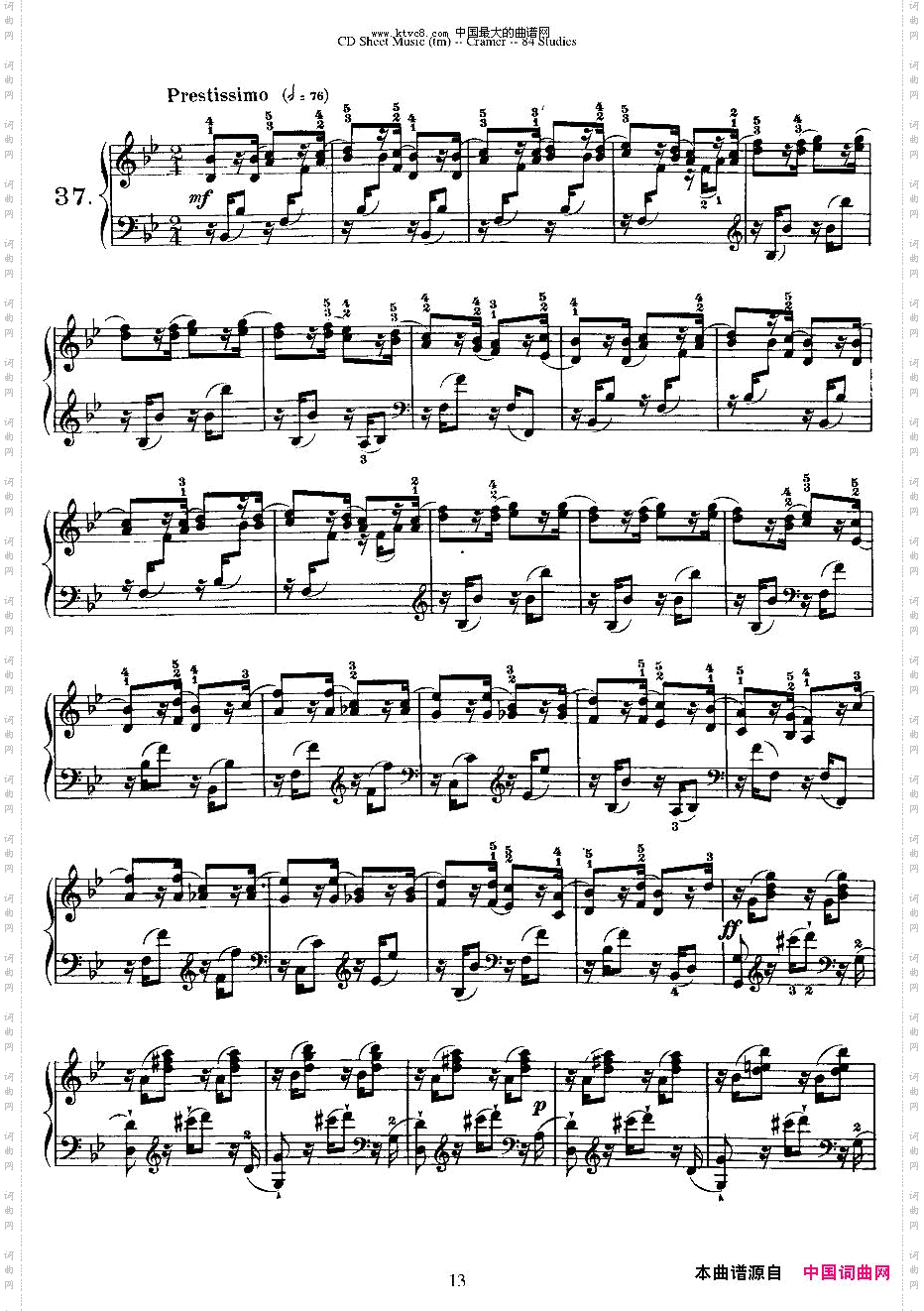 Cramer-84exercices36—40克拉莫84首钢琴练习曲