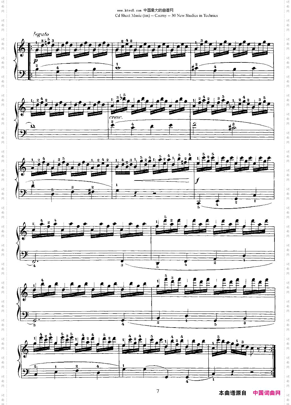 Czerny-30NewStudies-4车尔尼Op849-30首练习曲