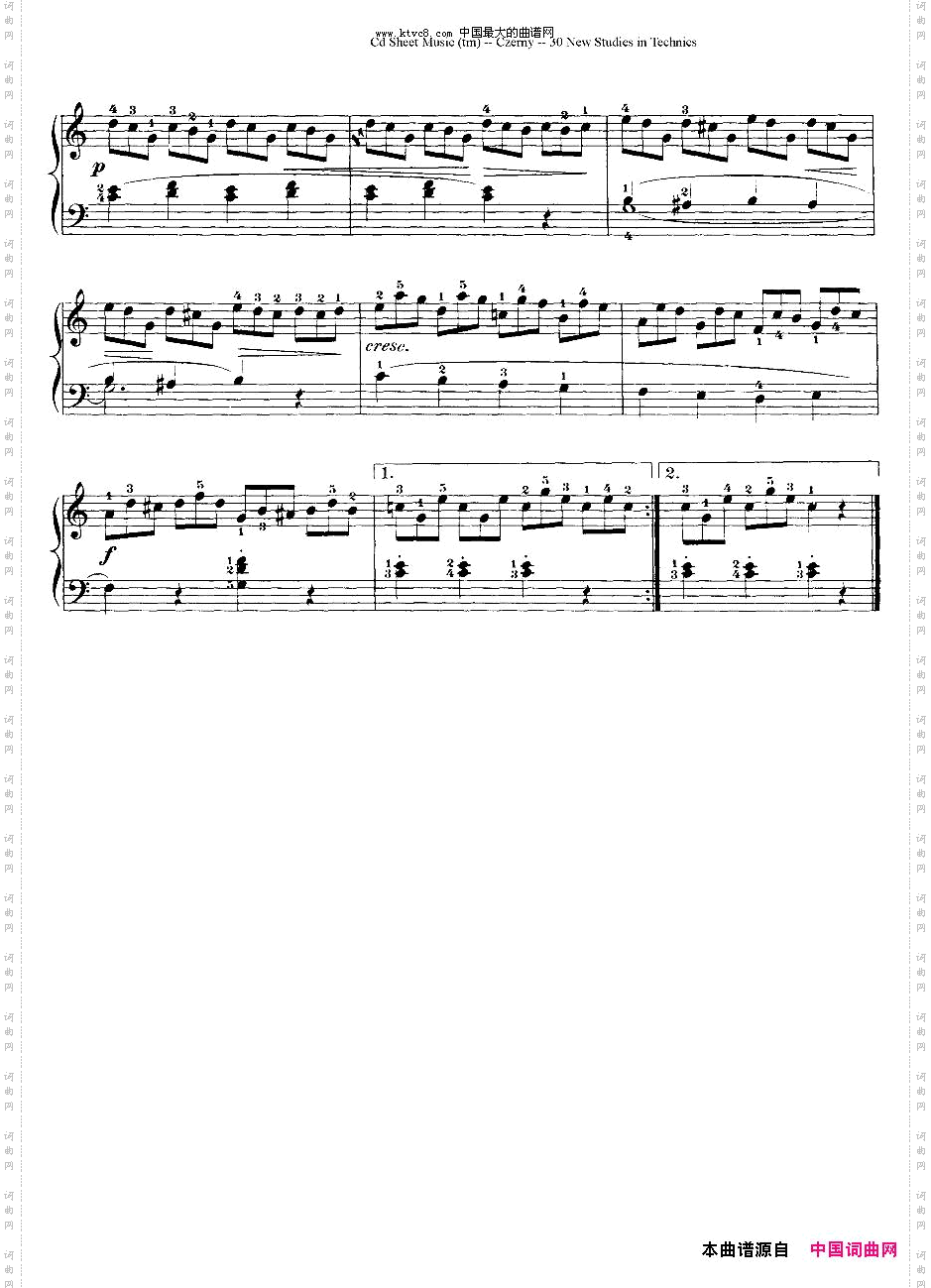 Czerny-30NewStudies-3车尔尼Op849-30首练习曲