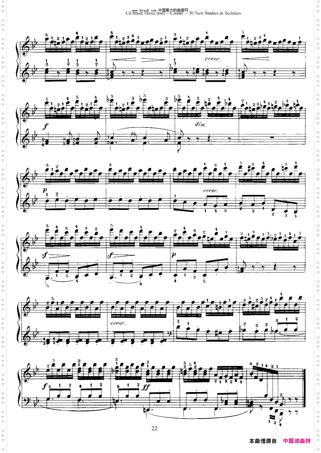 Czerny-30NewStudies-13车尔尼Op849-30首练习曲