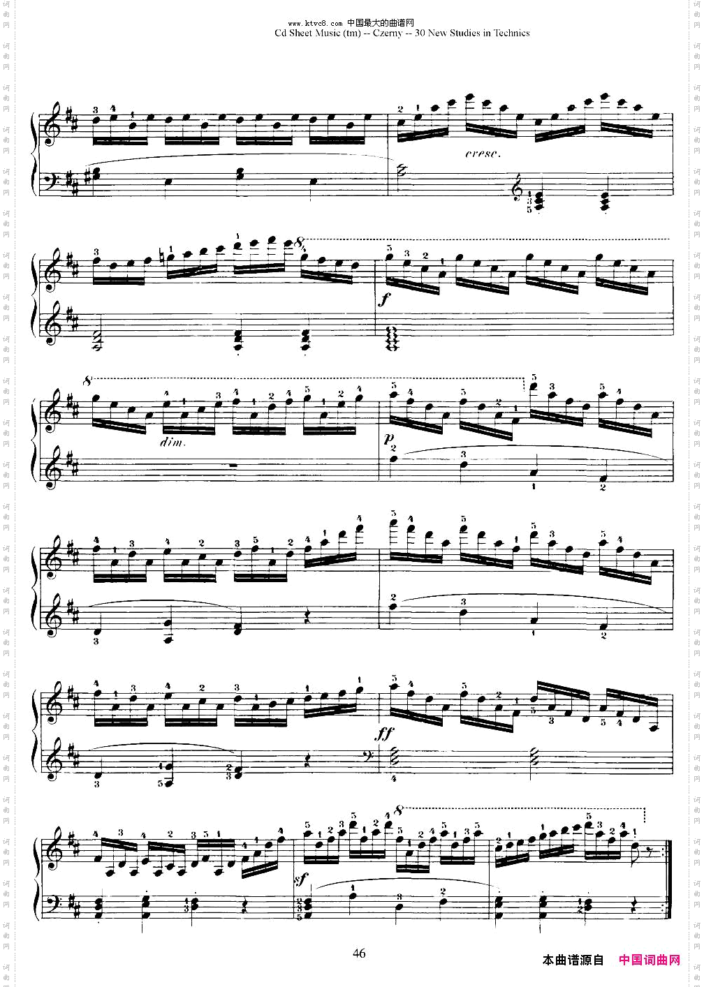 Czerny-30NewStudies-25车尔尼Op849-30首练习曲