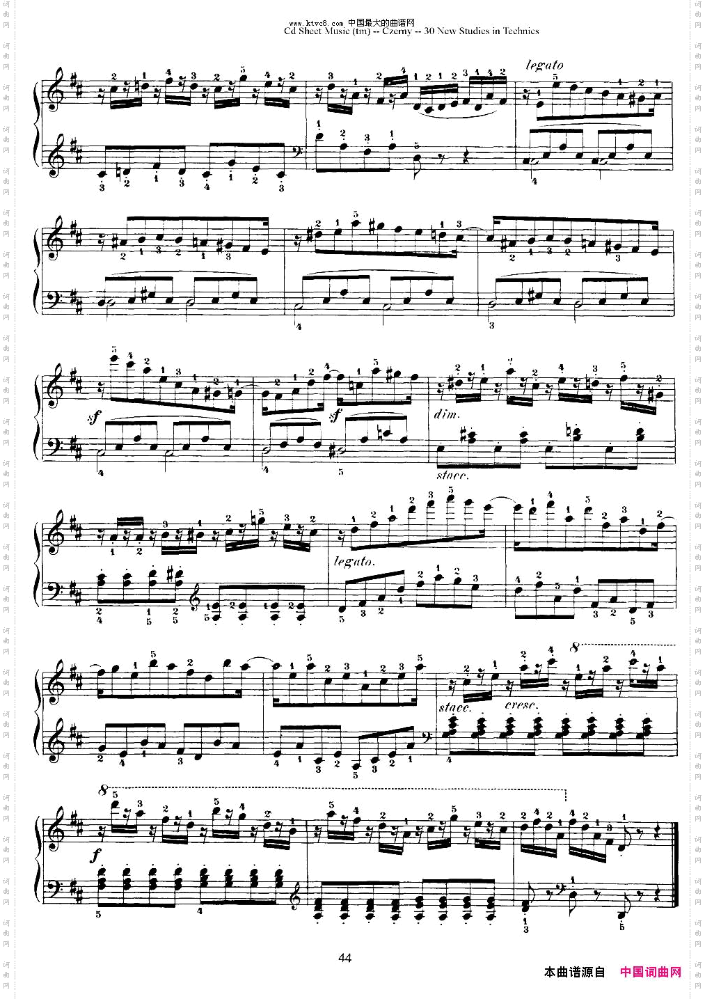 Czerny-30NewStudies-24车尔尼Op849-30首练习曲