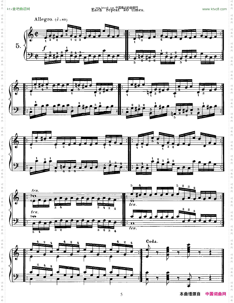 Czerny-40DailyExerciOp.3371—540首日常训练曲