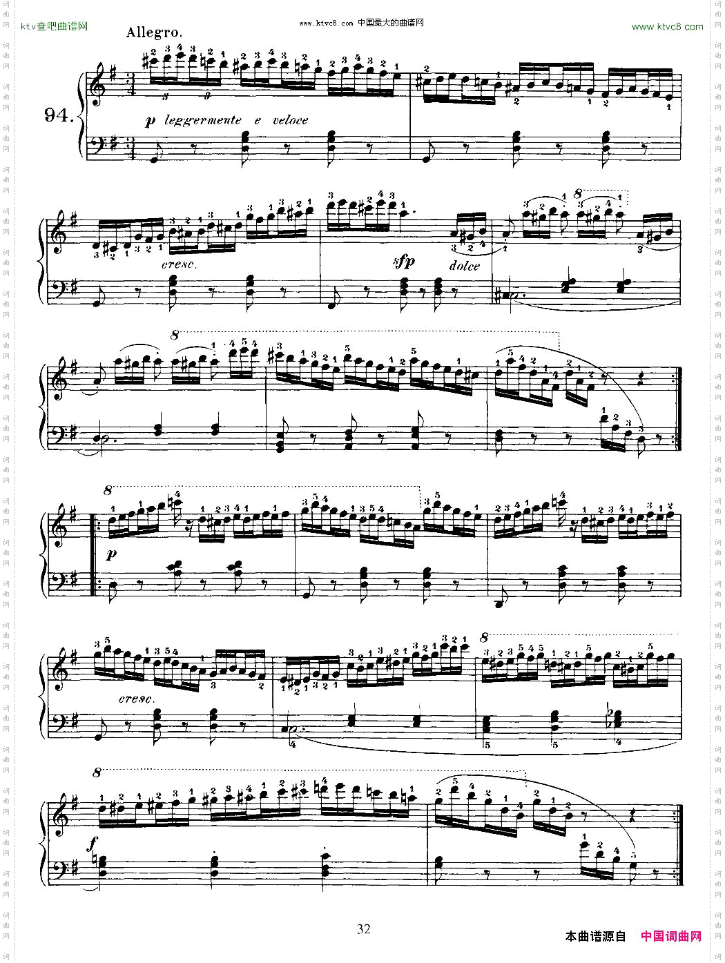 OneHundredandTenEasyandProgressiveExercisesOp.453车尔尼110首简易练习曲90——100