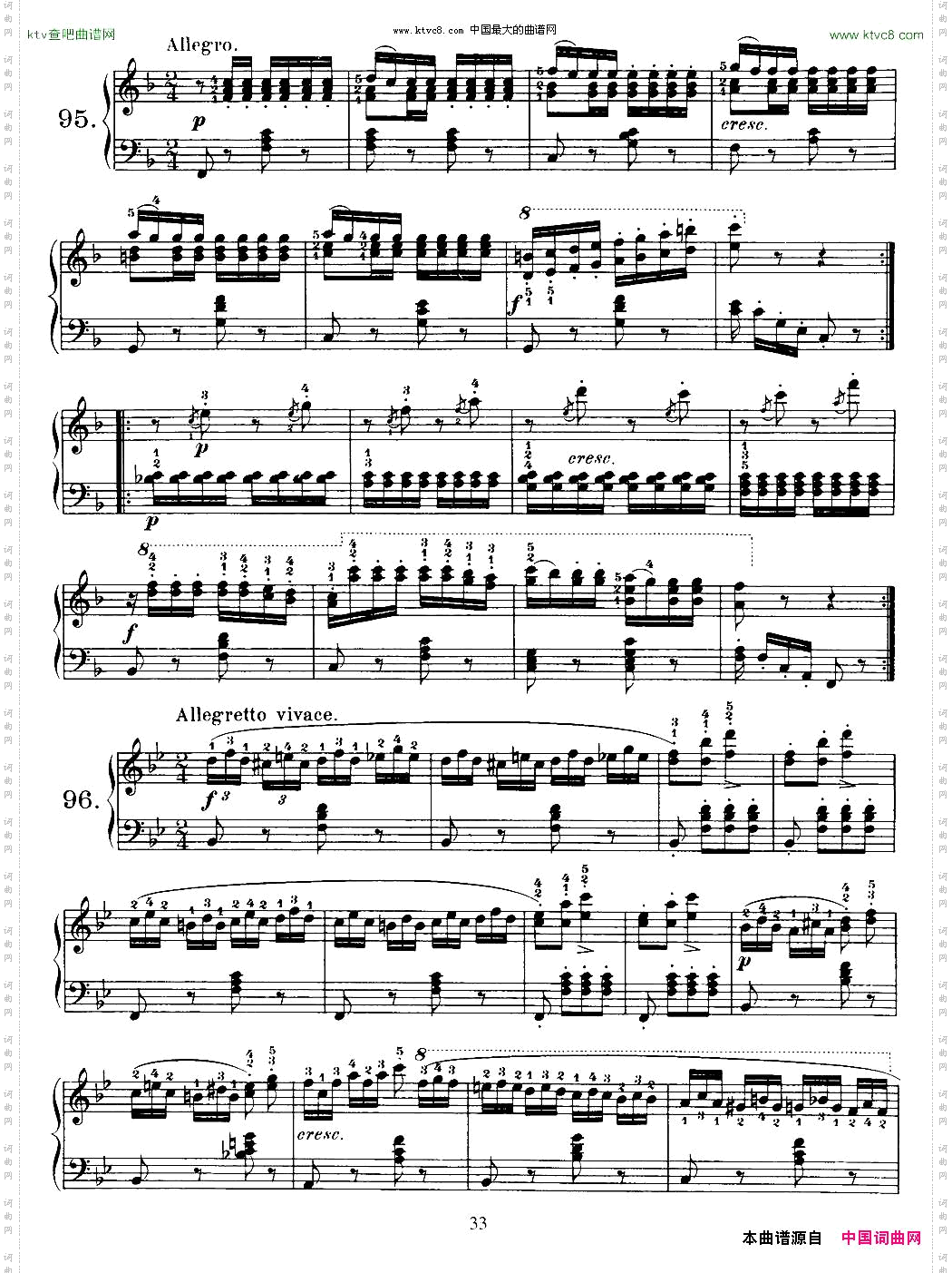OneHundredandTenEasyandProgressiveExercisesOp.453车尔尼110首简易练习曲90——100