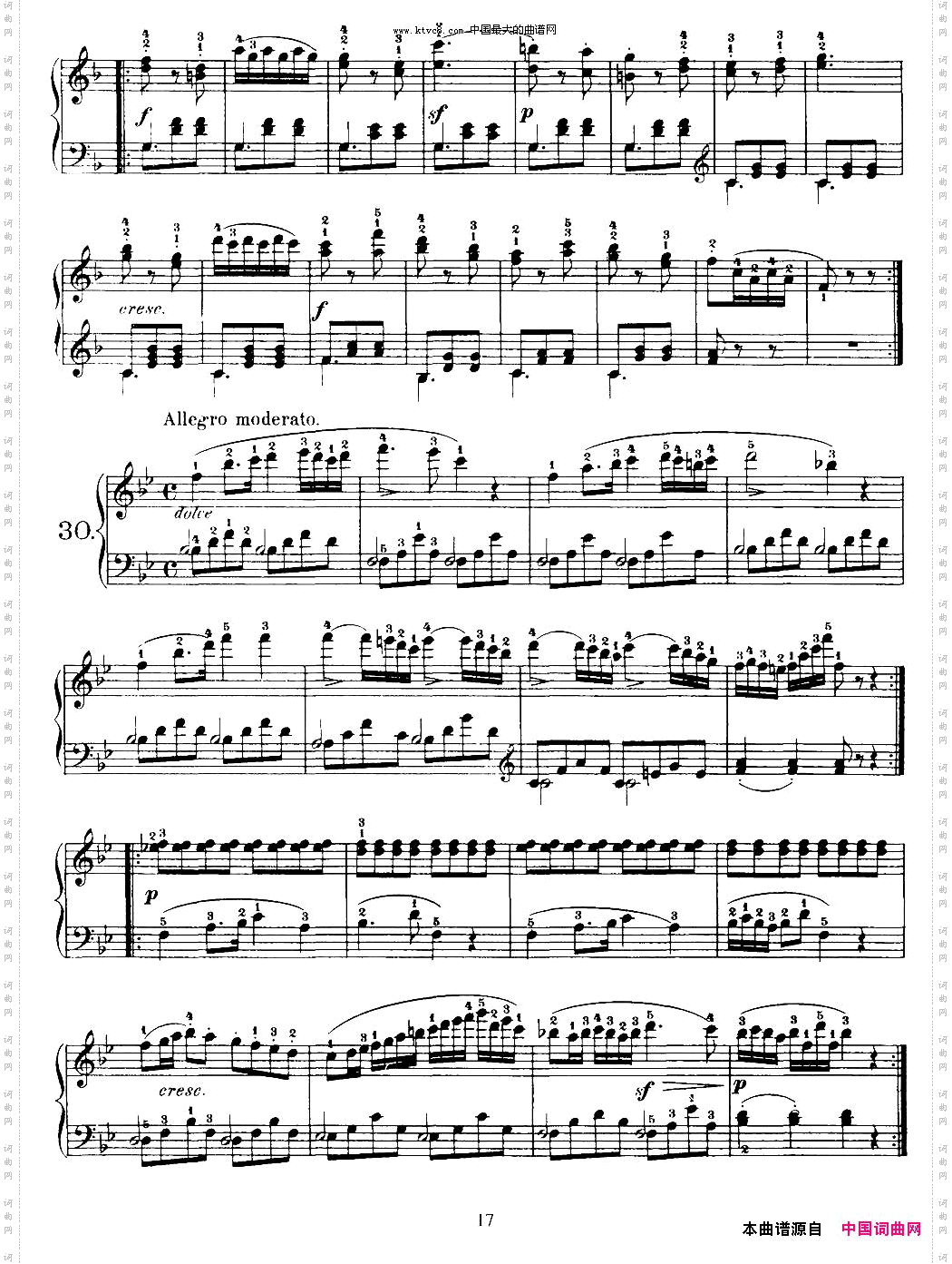 OneHundredandTenEasyandProgressiveExercisesOp.453车尔尼110首简易练习曲21——30