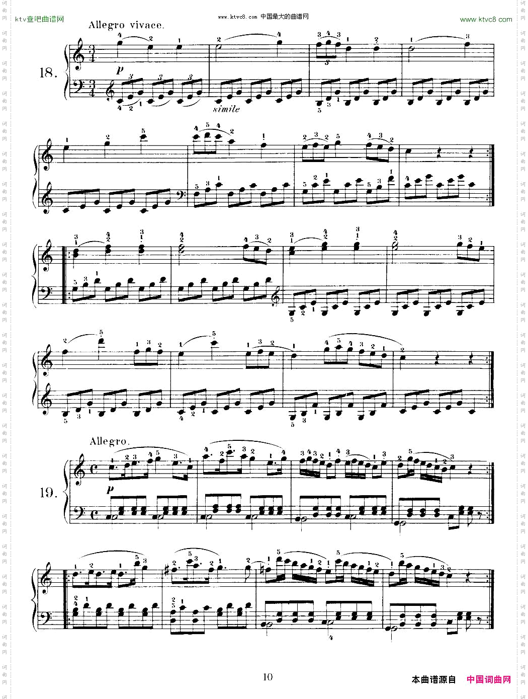 OneHundredandTenEasyandProgressiveExercisesOp.453车尔尼110首简易练习曲11——20