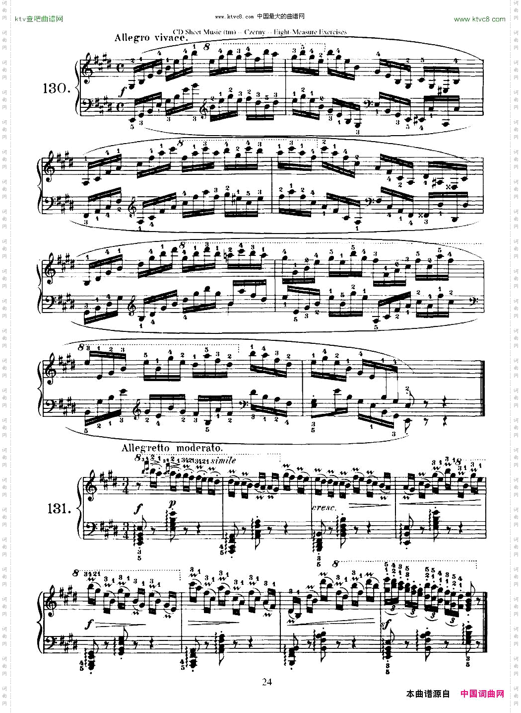 160Eight-MeasureExercises.Op.821车尔尼160首钢琴八小节练习曲122——141
