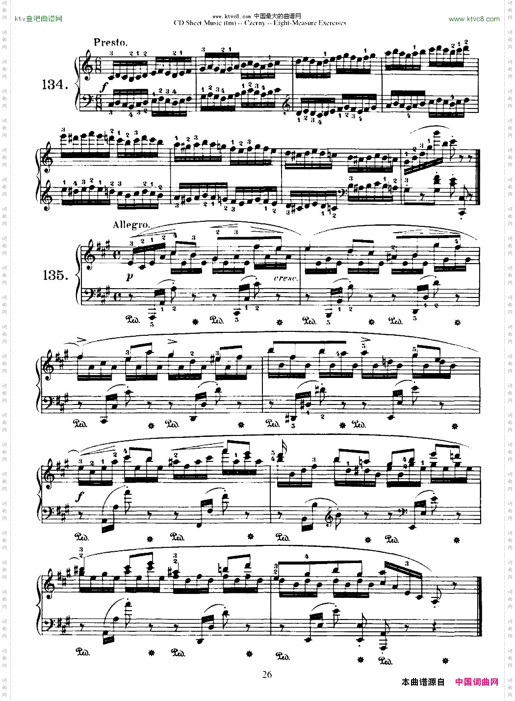 160Eight-MeasureExercises.Op.821车尔尼160首钢琴八小节练习曲122——141