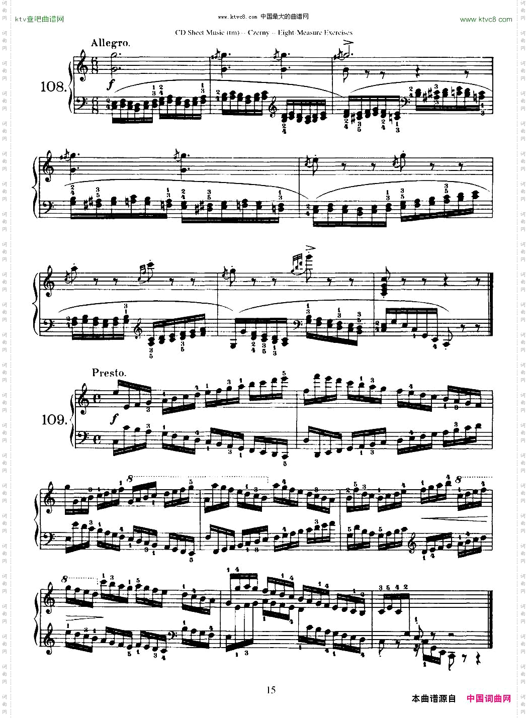 160Eight-MeasureExercises.Op.821车尔尼160首钢琴八小节练习曲104——121