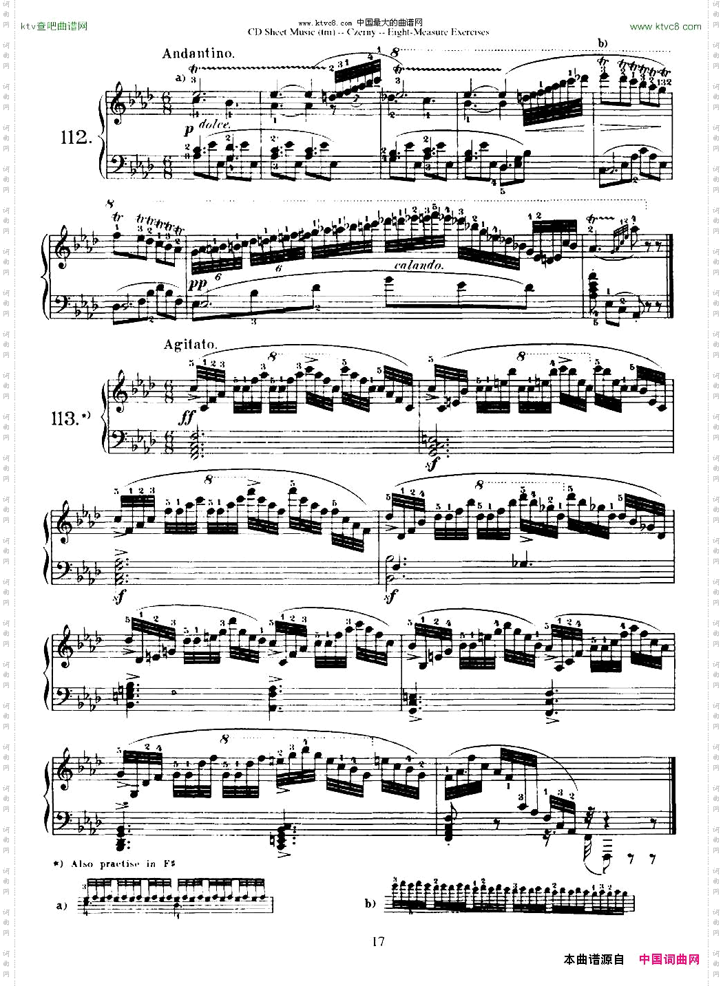 160Eight-MeasureExercises.Op.821车尔尼160首钢琴八小节练习曲104——121