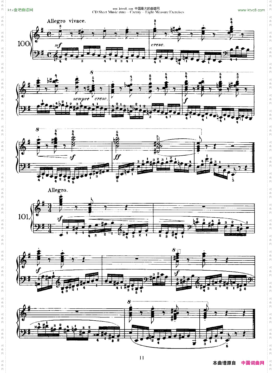 160Eight-MeasureExercises.Op.821车尔尼160首钢琴八小节练习曲88——103