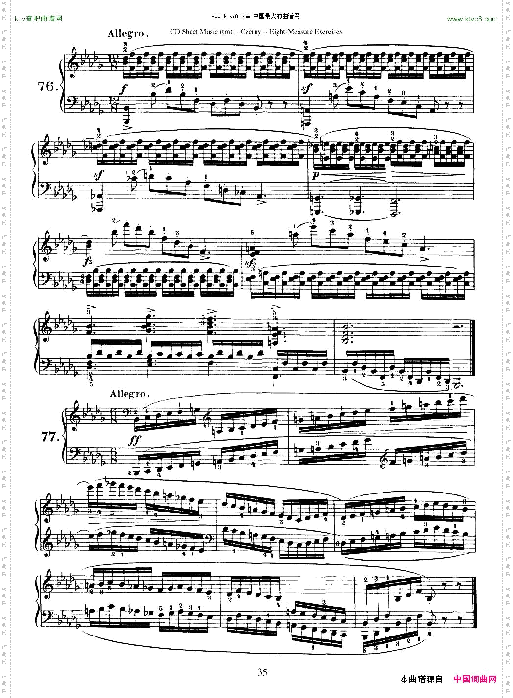 160Eight-MeasureExercises.Op.821车尔尼160首钢琴八小节练习曲72——87