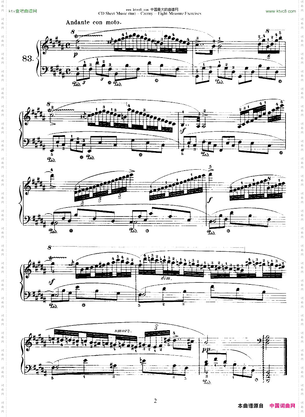 160Eight-MeasureExercises.Op.821车尔尼160首钢琴八小节练习曲72——87