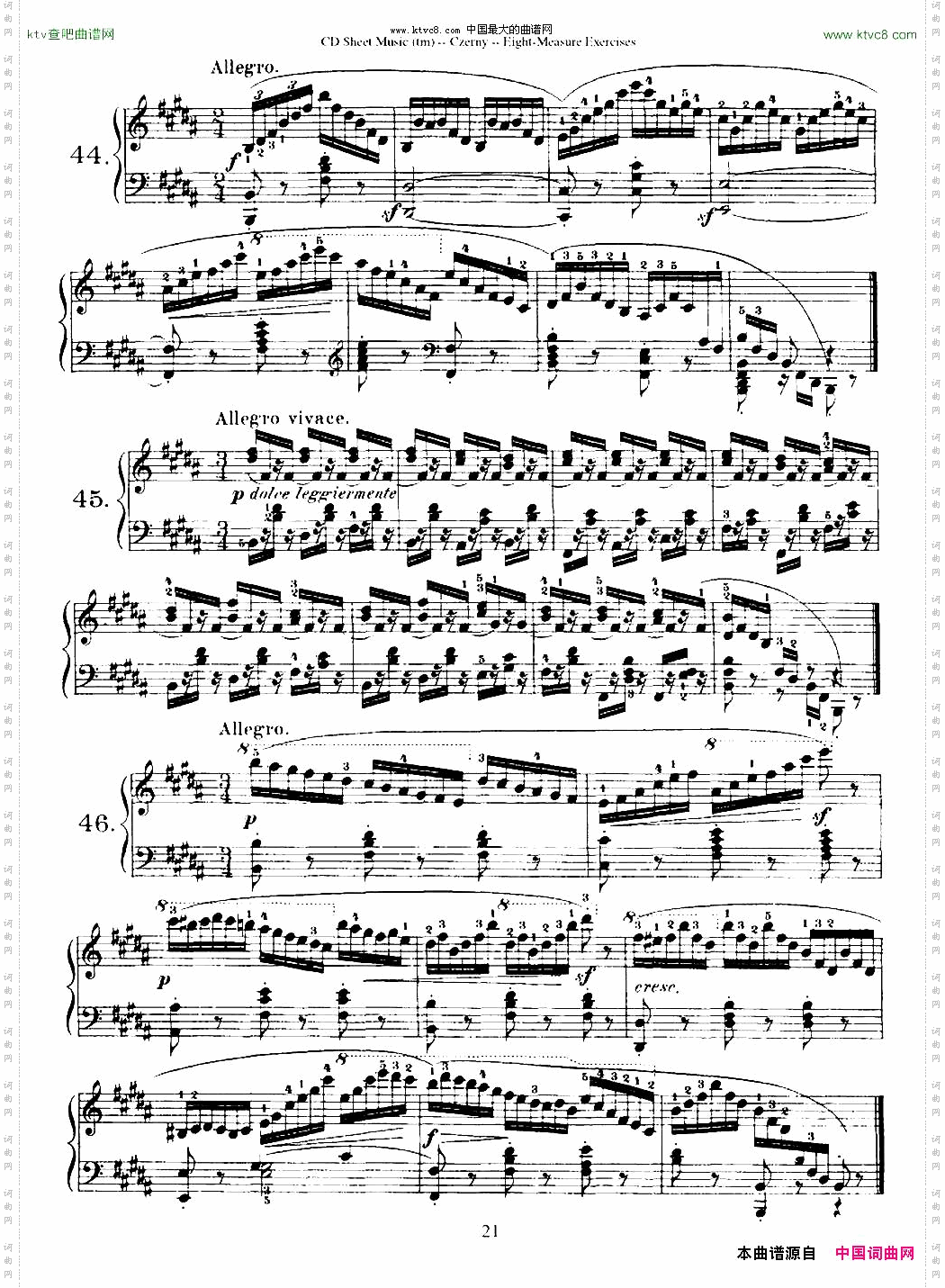 160Eight-MeasureExercises.Op.821车尔尼160首钢琴八小节练习曲36——53