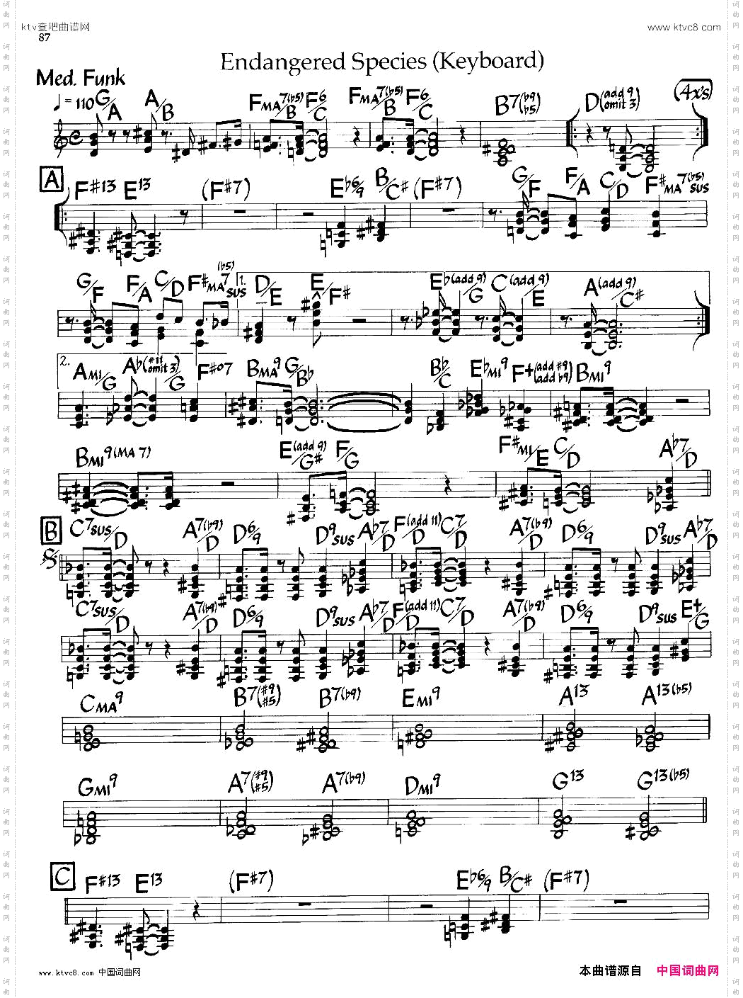 EndangeredSpecies爵士钢琴曲