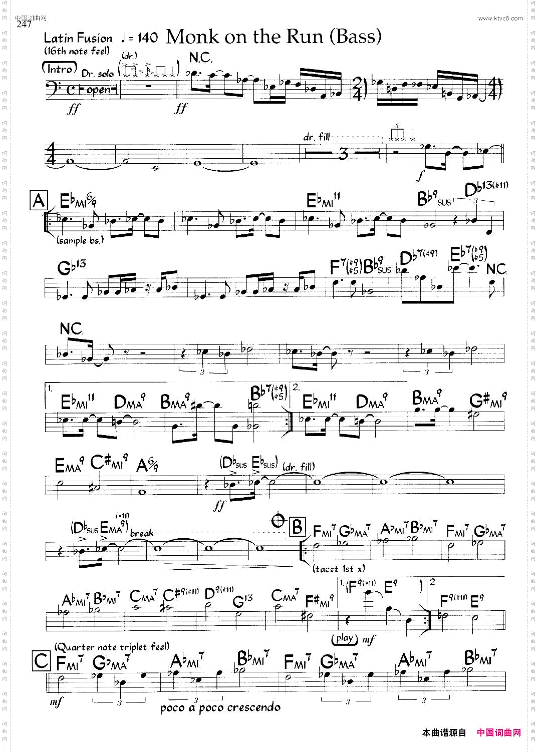 MonkontheRun爵士钢琴曲_Monk on the Run爵士钢琴曲