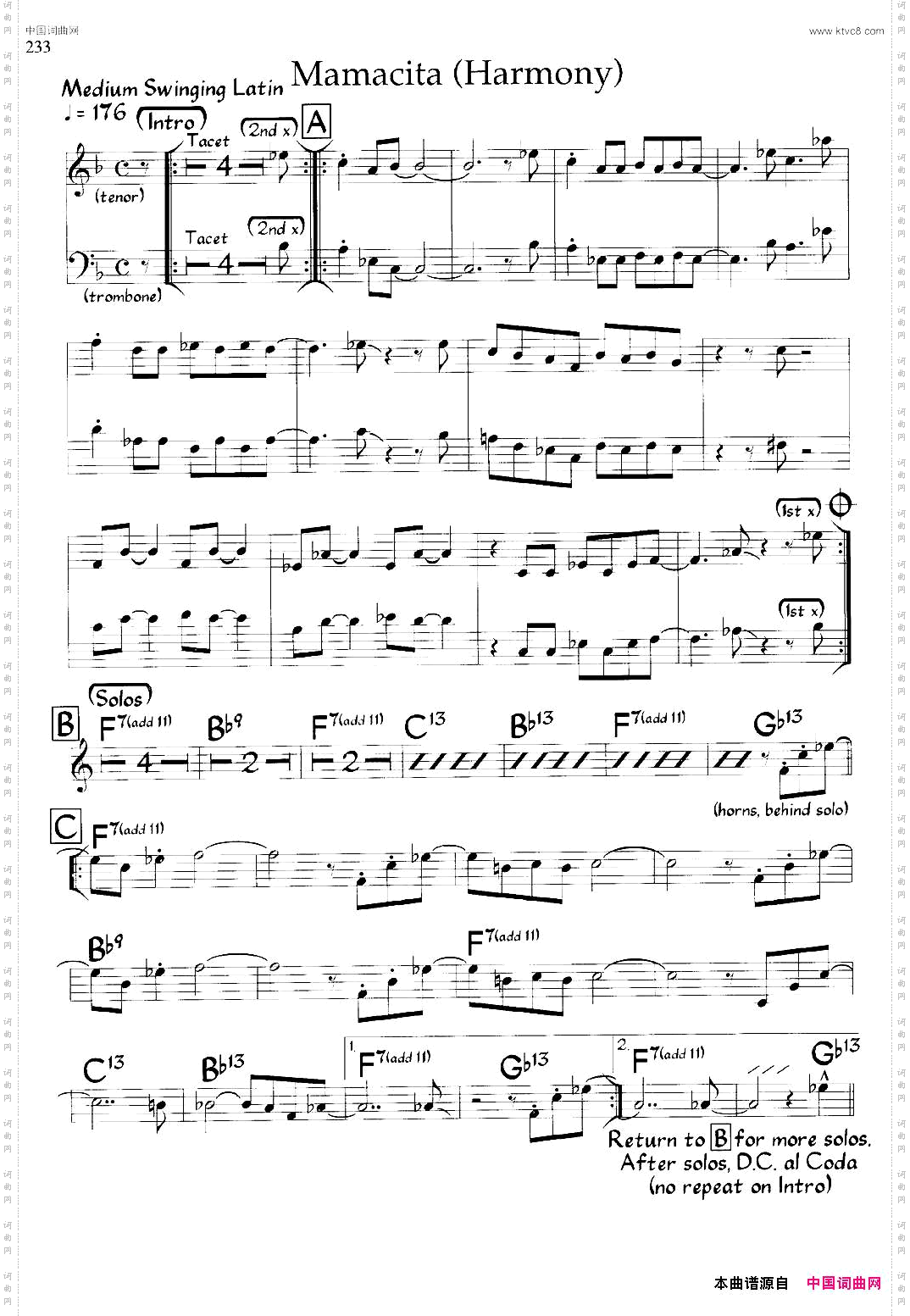 Mamacita爵士钢琴曲