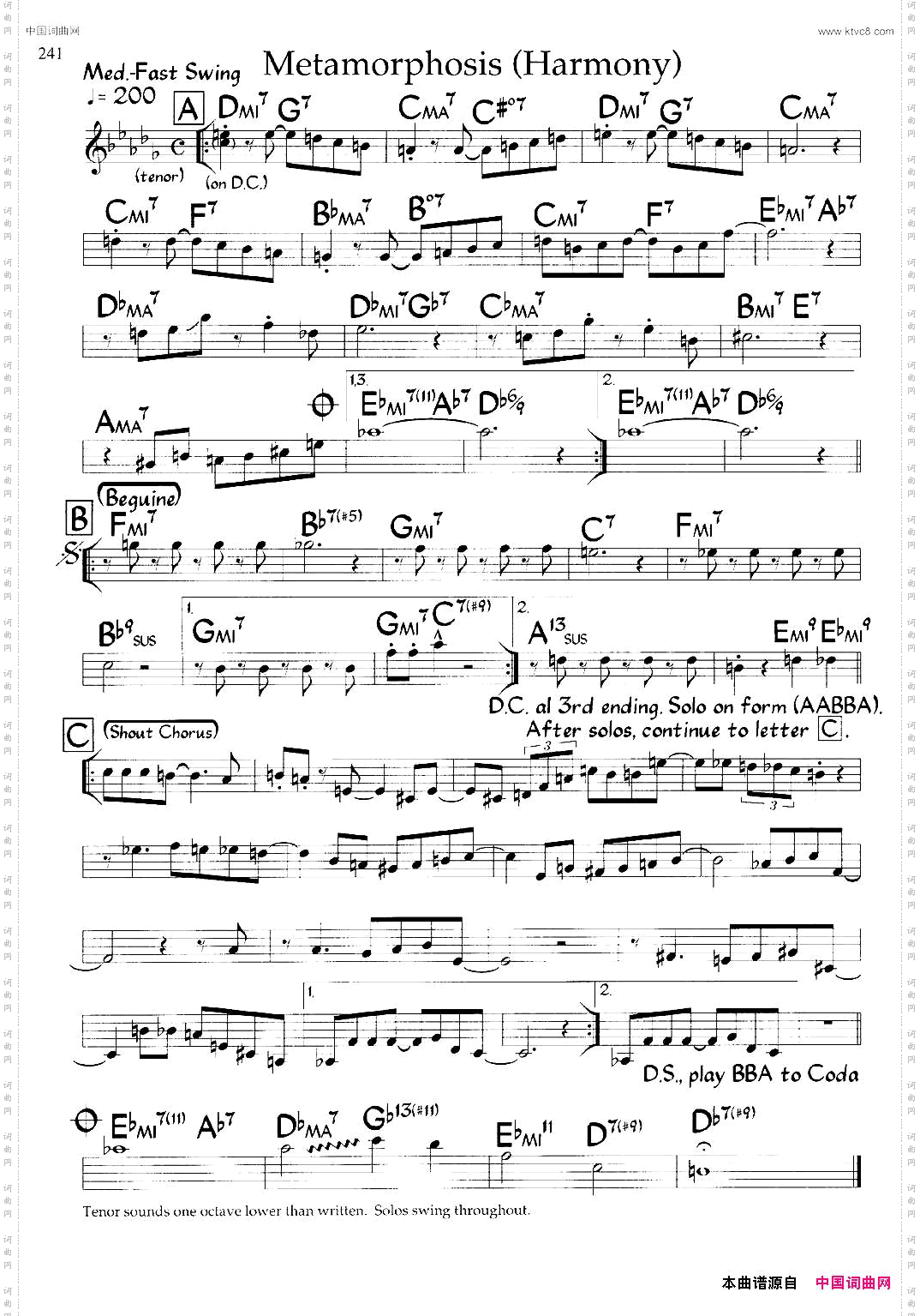 Metamorphosis爵士钢琴曲