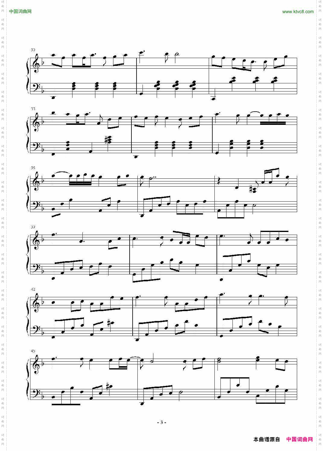 月半小夜曲-ハーフムーン·セレナーデ-钢琴版-F调