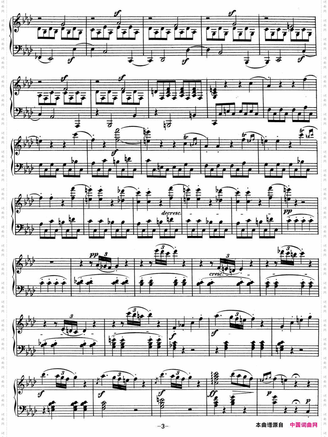 贝多芬钢琴奏鸣曲01f小调Op.2No.1Fminor