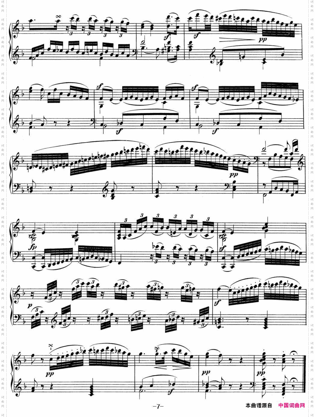 贝多芬钢琴奏鸣曲01f小调Op.2No.1Fminor