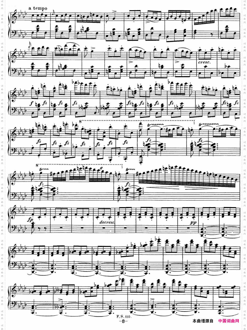 舒伯特降f小调即兴曲D.935，Op.142NO.4