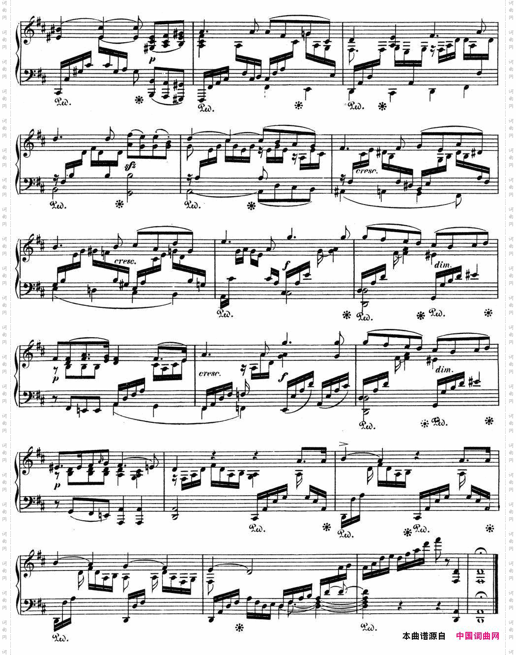 门德尔松无词歌Op.85NO.4
