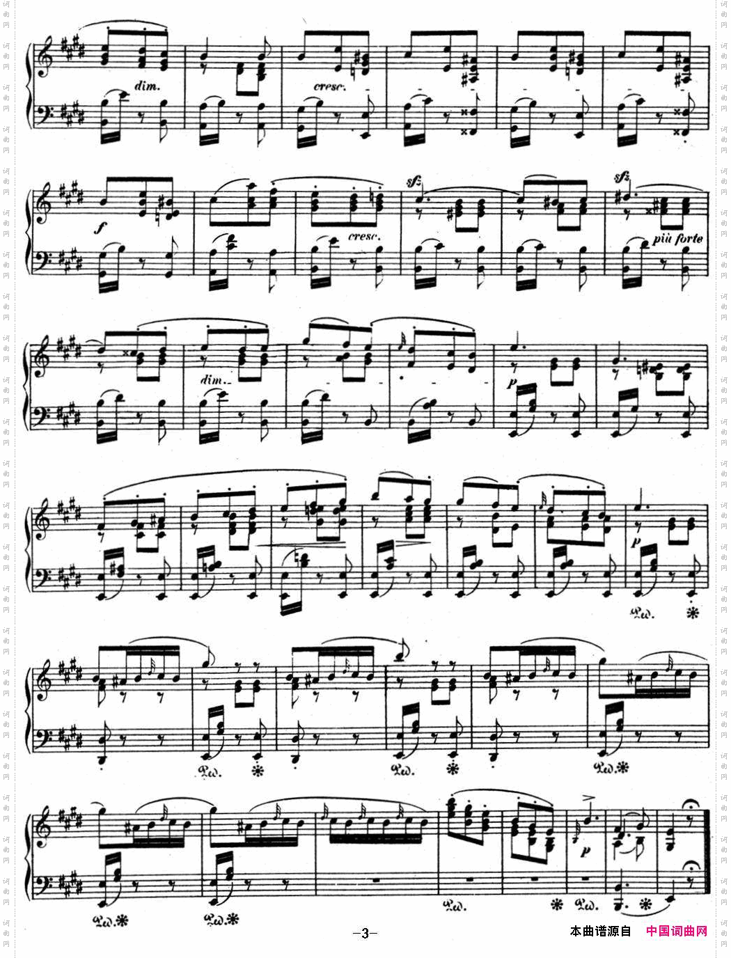 门德尔松无词歌Op.67NO.6