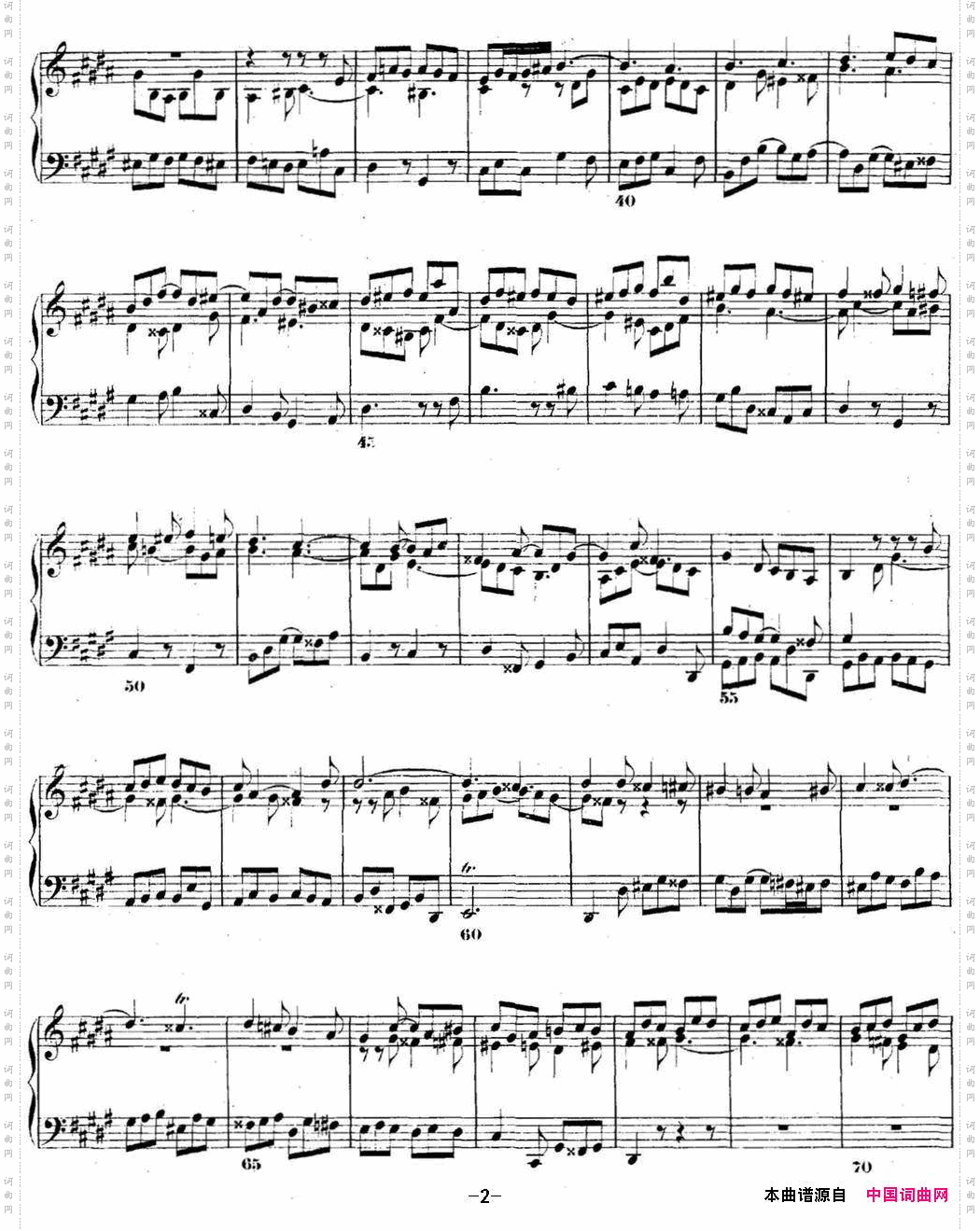 巴赫《平均律钢琴曲集·第二卷》之赋格曲NO.18