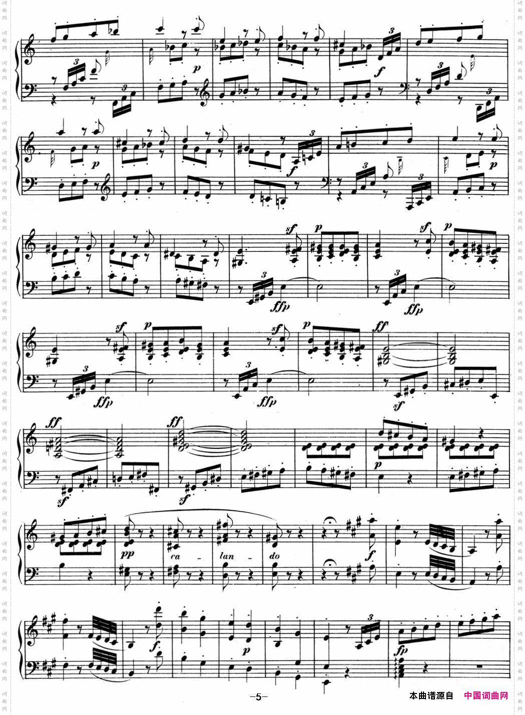 贝多芬钢琴奏鸣曲02A大调Op.2No.2Amajor