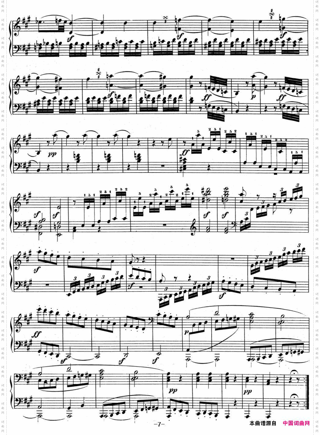 贝多芬钢琴奏鸣曲02A大调Op.2No.2Amajor