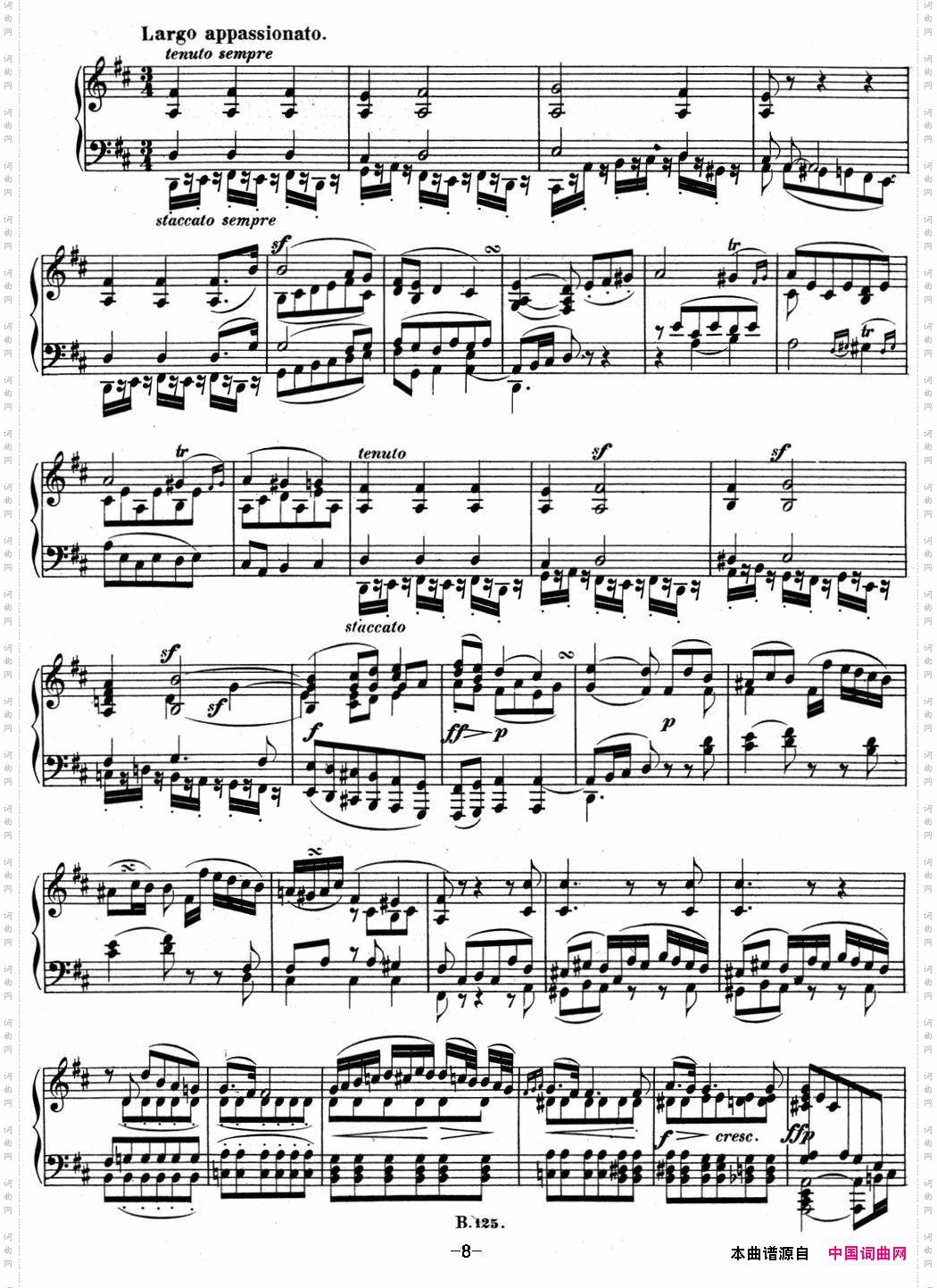 贝多芬钢琴奏鸣曲02A大调Op.2No.2Amajor