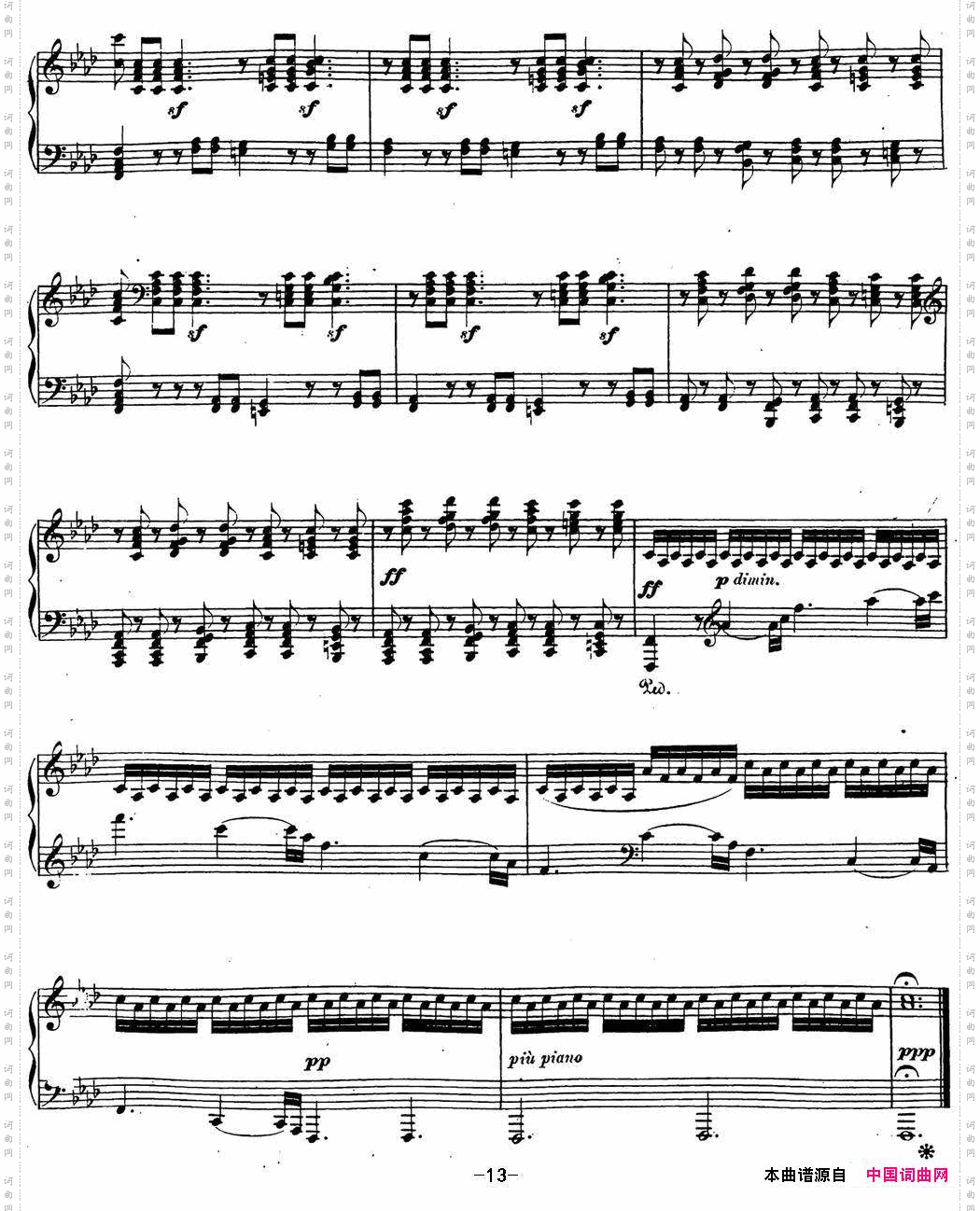 贝多芬钢琴奏鸣曲23热情f小调Op.57Fminor