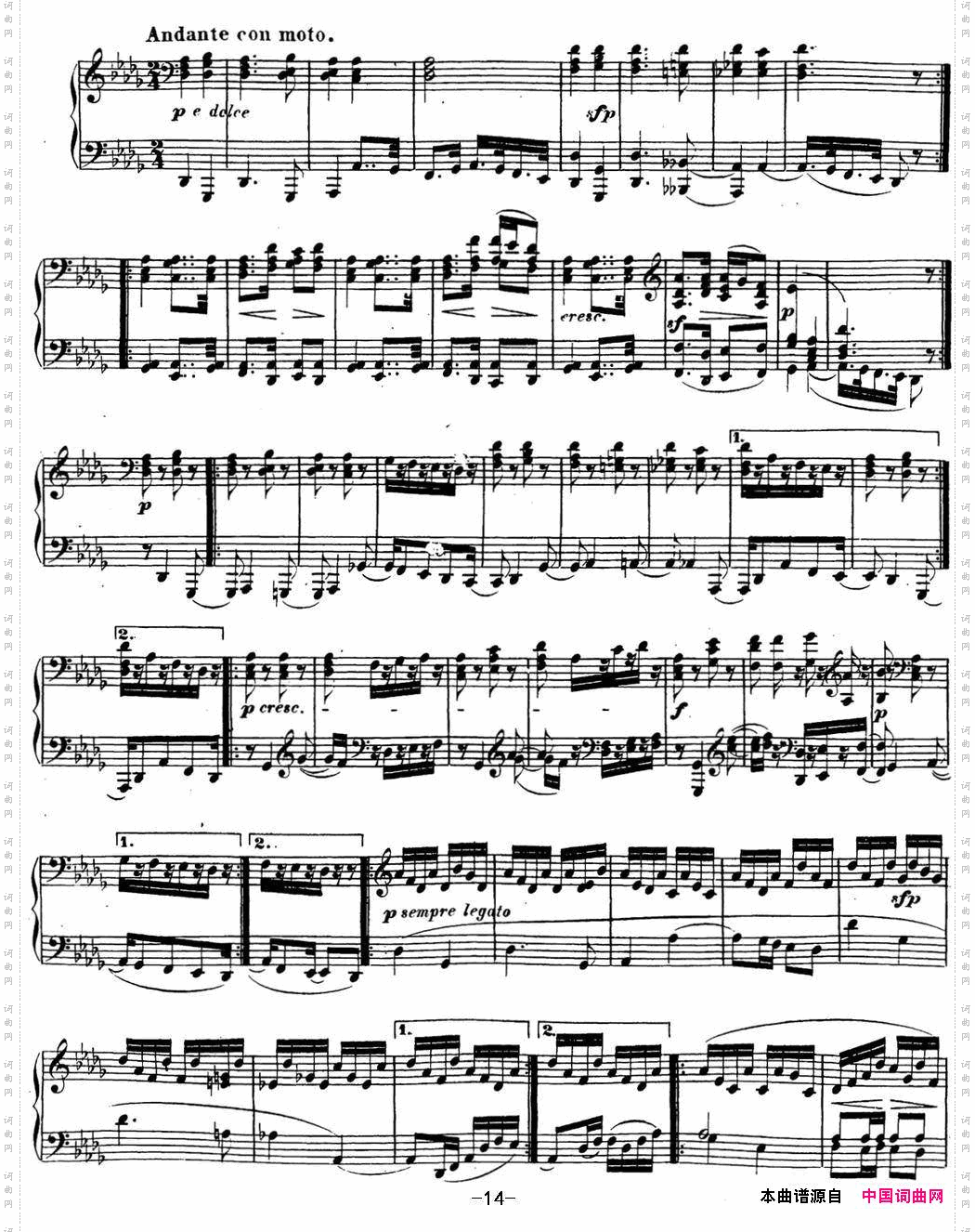 贝多芬钢琴奏鸣曲23热情f小调Op.57Fminor